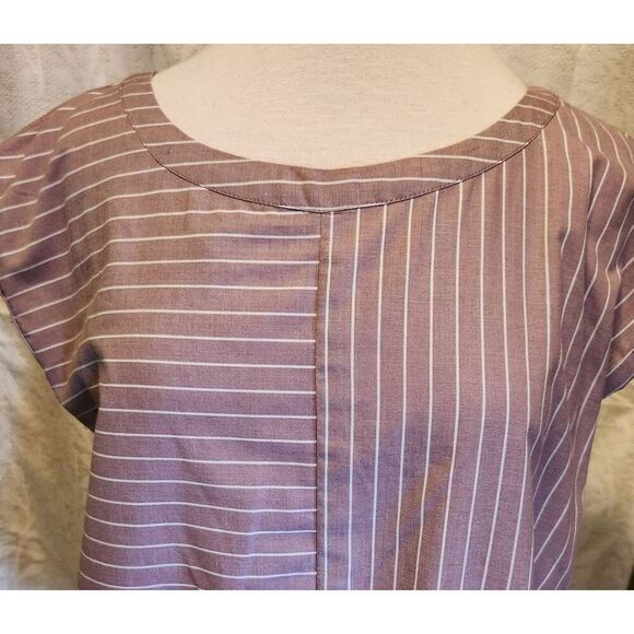 +11 MAURICES mauve striped waist length top - Picture 3 of 10